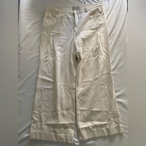 Everlane Summer Wide Leg Jean in Bone